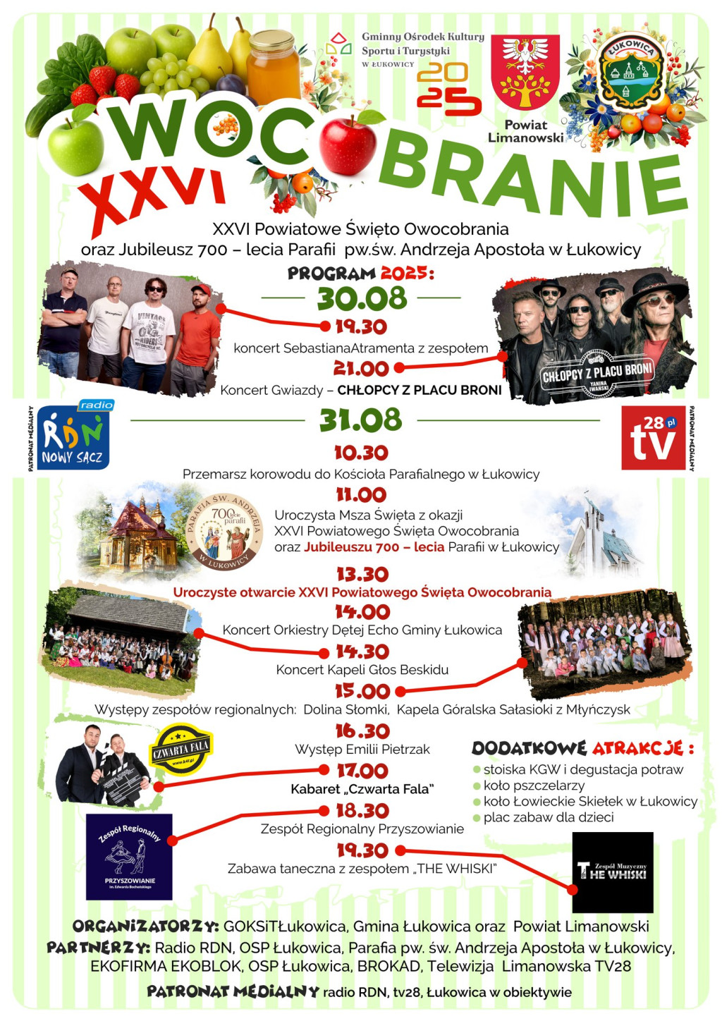 XXVI Powiatowe Święto Owocobrania oraz Jubileusz 700-lecia Parafii pw. św Andrzeja Apostoła w Łukowicy