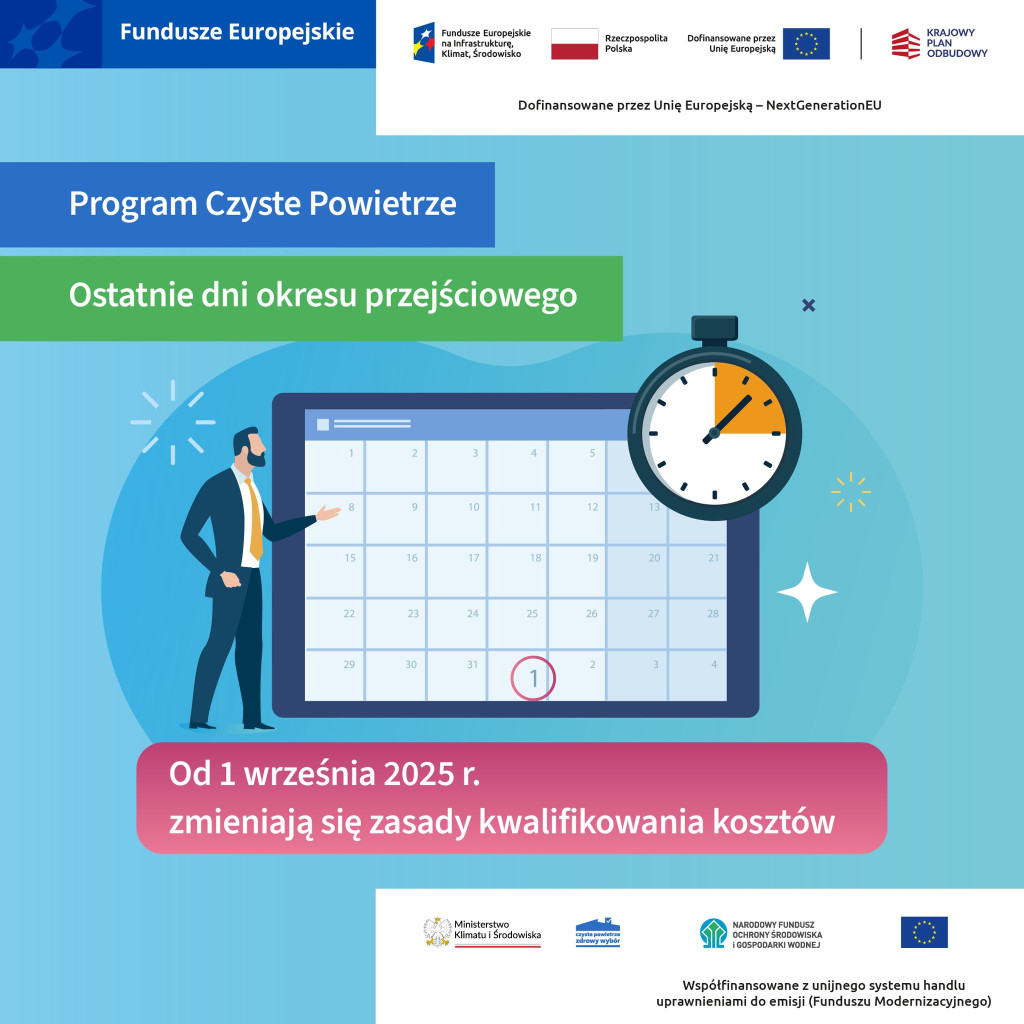 Przypomnienie: Ostatnie dni okresu przejściowego w programie Czyste Powietrze
