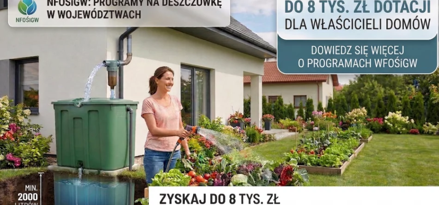 Wkrótce ruszy program Mikroretencja - na instalacje wyłapujące deszczówkę