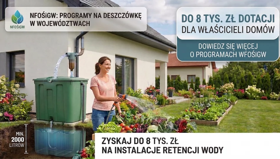 Wkrótce ruszy program Mikroretencja - na instalacje wyłapujące deszczówkę