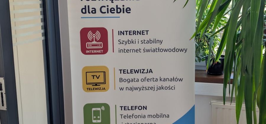Punkt informacyjny firmy KM-NET.