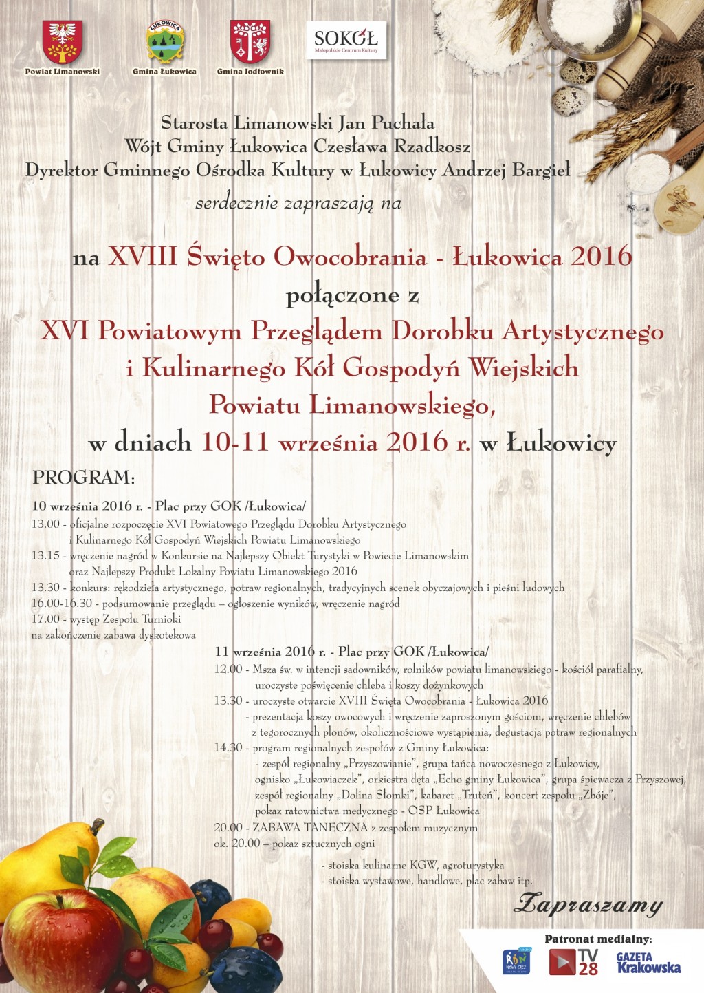 -> XVIII Powiatowe Święto Owocobrania - Łukowica 2016