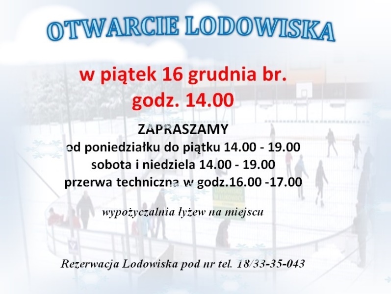 -> LODOWISKO OTWARTE