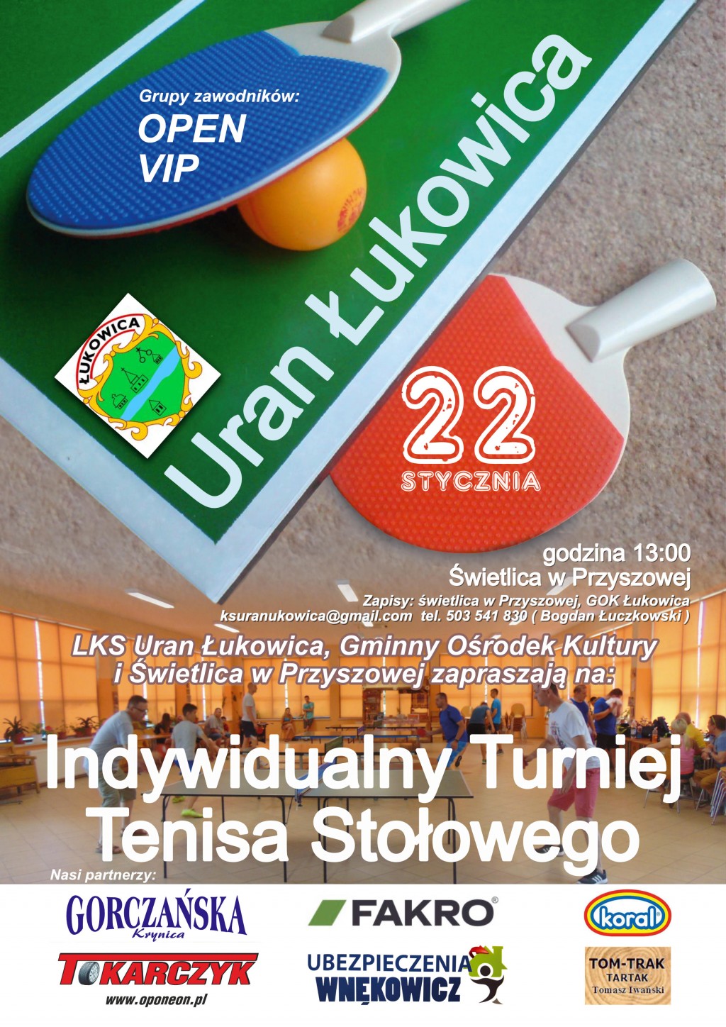 -> TURNIEJ TENISA STOŁOWEGO